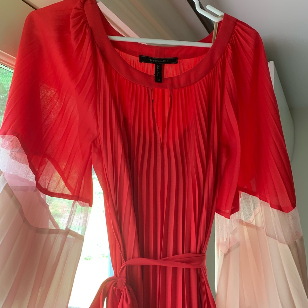 SCARLET Alessandra Pleated Dress BCBGmaxazria